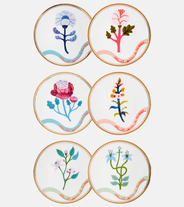  Bitossi Bitossi Set Di 6 Piatti Da Dessert Flowers 