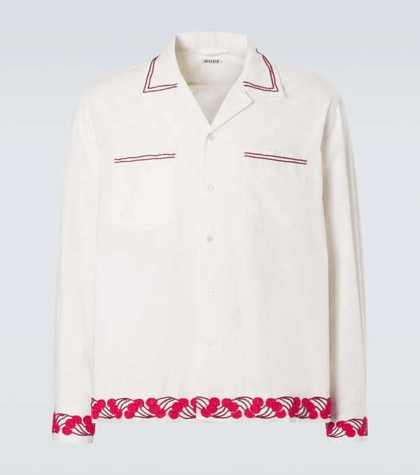  Bode Bode Camicia Cherry Lane In Popeline Di Cotone 