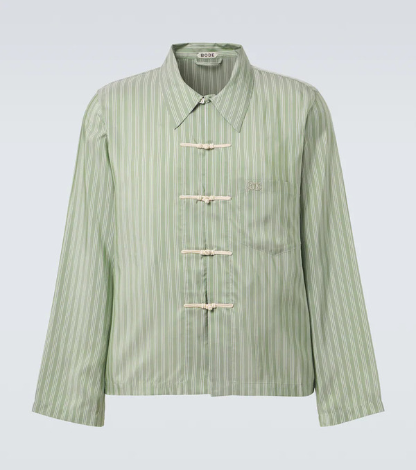  Bode Bode Camicia Sylvan In Seta A Righe 