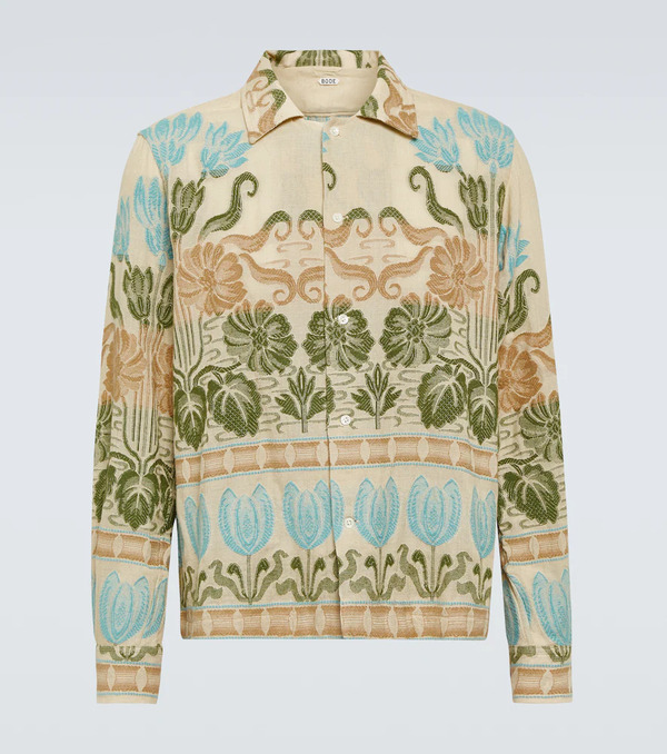  Bode Bode Camicia Tulipa In Cotone Con Stampa 