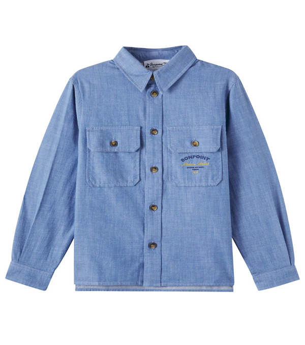  Bonpoint Bonpoint Camicia Eddy In Cotone Con Logo 