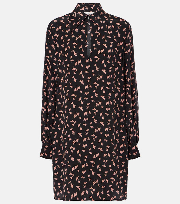  Chloe Chloé Abito Corto In Chiffon Di Seta 
