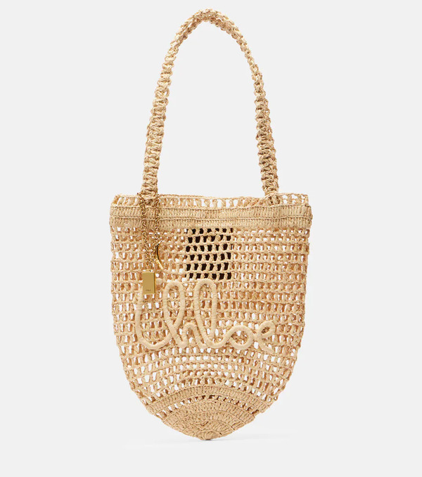  Chloe Chloé Borsa Summer Banana Small In Rafia 