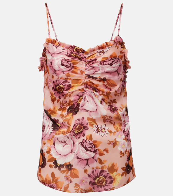  Chloe Chloé Camisole In Seta Con Stampa Floreale 