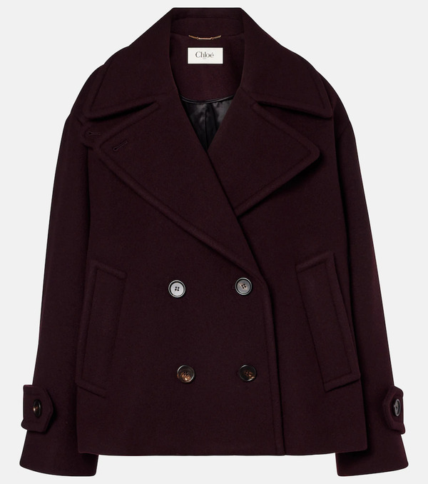  Chloe Chloé Cappotto Doppiopetto In Misto Lana 