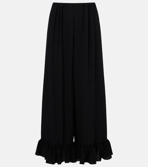  Chloe Chloé Pantaloni A Gamba Larga In Crêpe Di Seta 