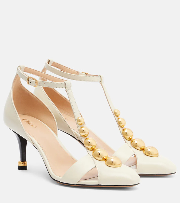  Chloe Chloé Pumps Cleia In Pelle Con Decorazioni 