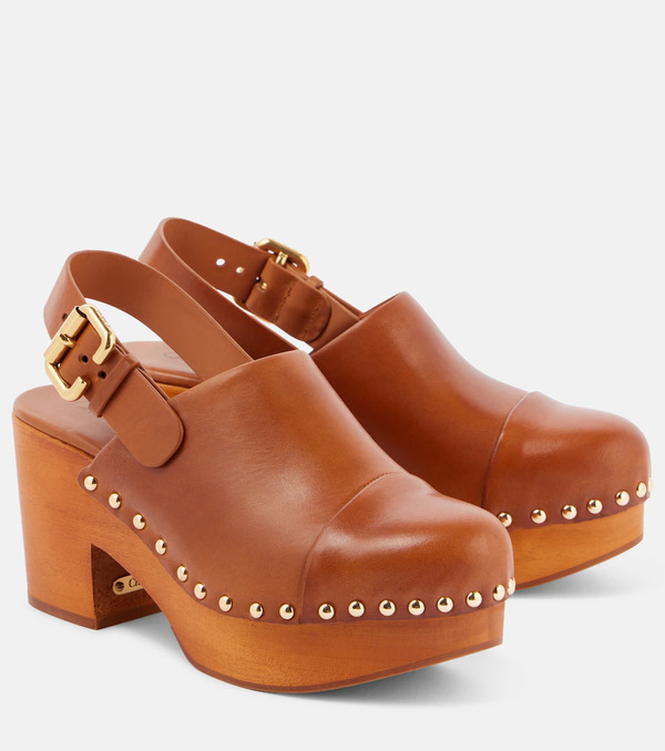  Chloe Chloé Pumps Jeannette In Pelle Con Plateau 
