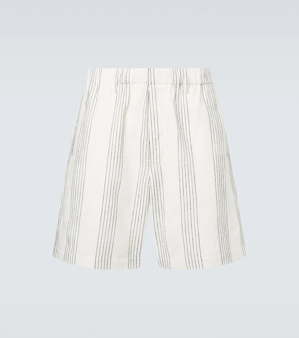  Commas Commas Bermuda Textured Striped In Cotone 