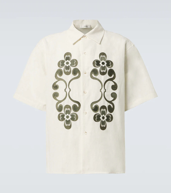  Commas Commas Camicia Bowling Reflection Con Ricamo 