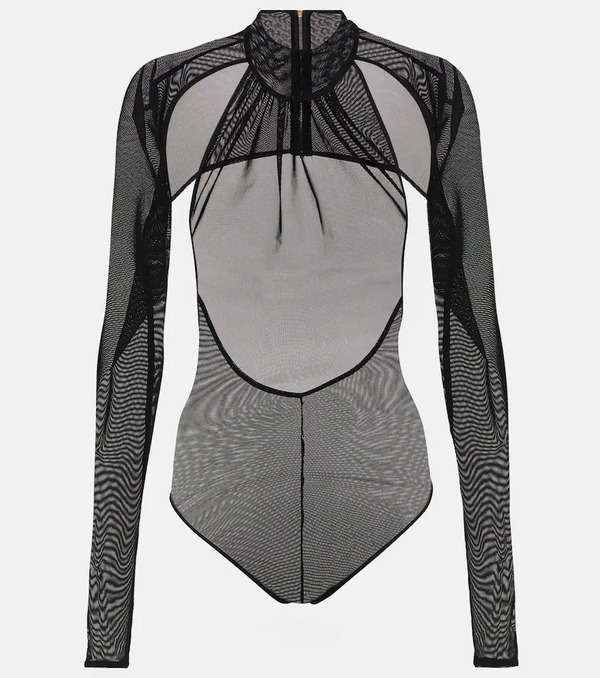  David Koma David Koma Body In Mesh Con Cut-out 