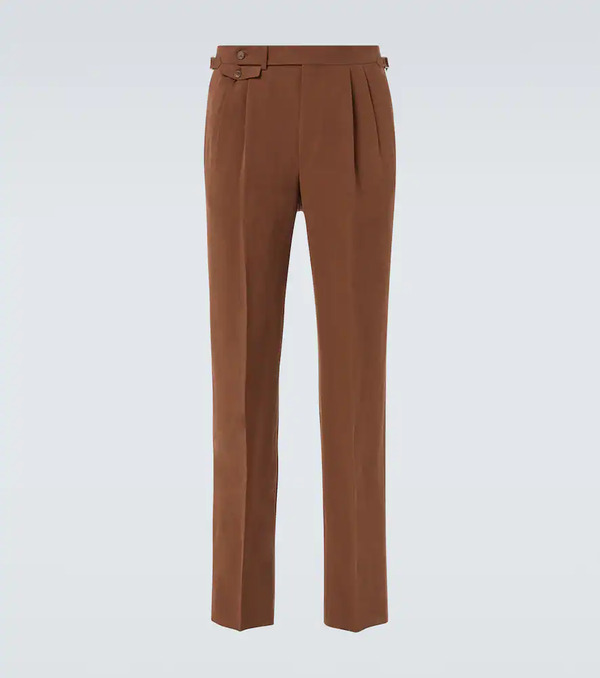  Dunhill Dunhill Pantaloni Tapered In Lino 