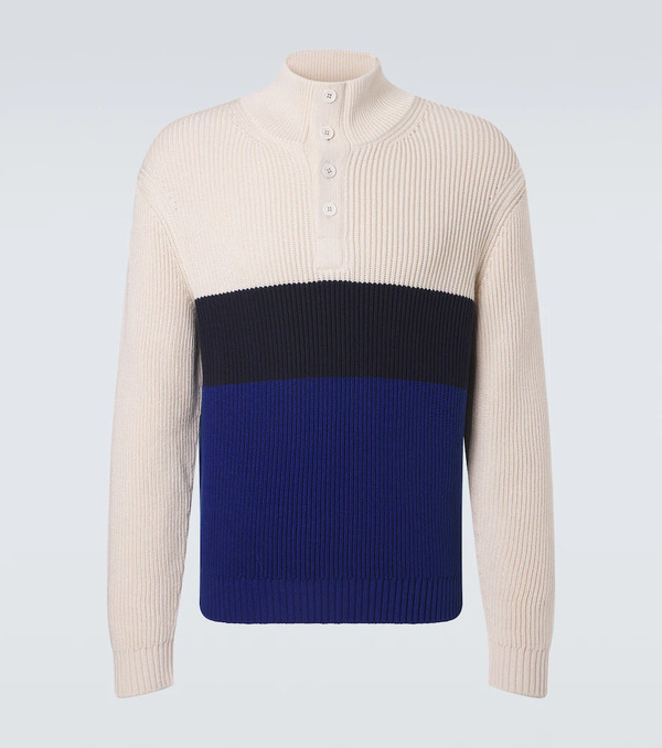  Dunhill Dunhill Pullover In Cotone E Seta Color-block 