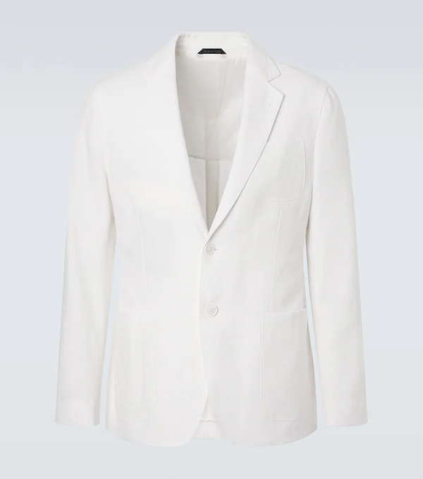  Giorgio Armani Giorgio Armani Blazer Upton In Canvas Di Lino 