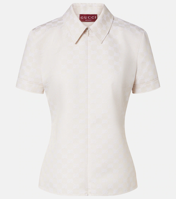  Gucci Gucci Camicia Con Stampa Gg 
