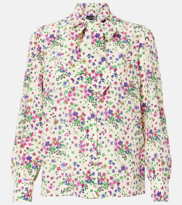  Gucci Gucci Camicia In Seta Con Stampa 