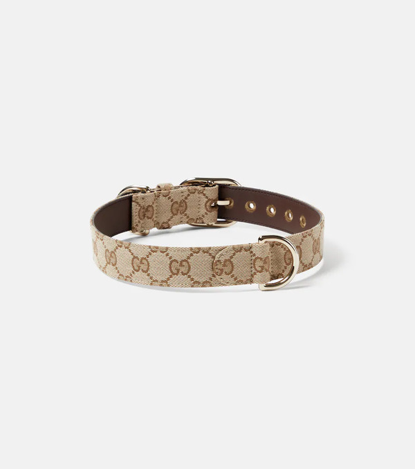  Gucci Gucci Collare Per Cani L/xl In Canvas Gg 