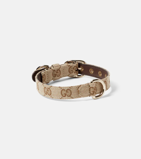  Gucci Gucci Collare Per Cani S/m In Canvas Gg 