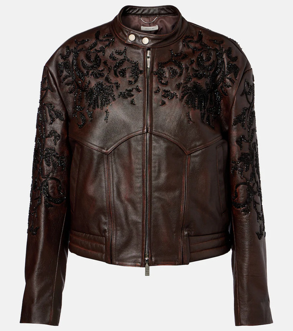  Jacques Wei Jacques Wei Giacca In Pelle Con Perline 