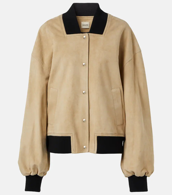  Khaite Khaite Bomber Spence In Suede 