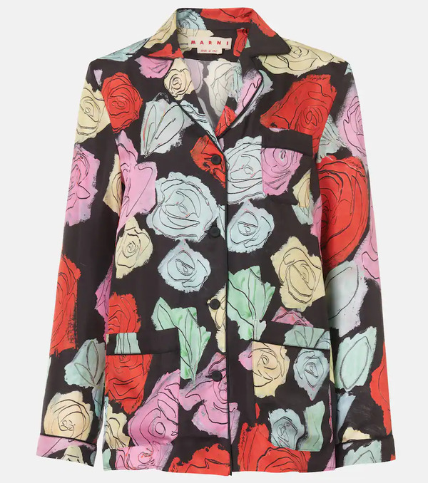  Marni Marni Camicia In Seta Con Stampa Floreale 