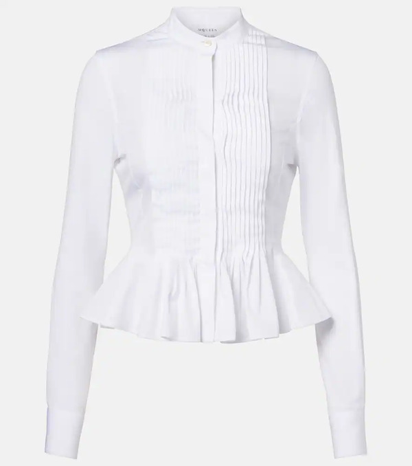  Mcqueen Mcqueen Camicia In Cotone Con Peplo 