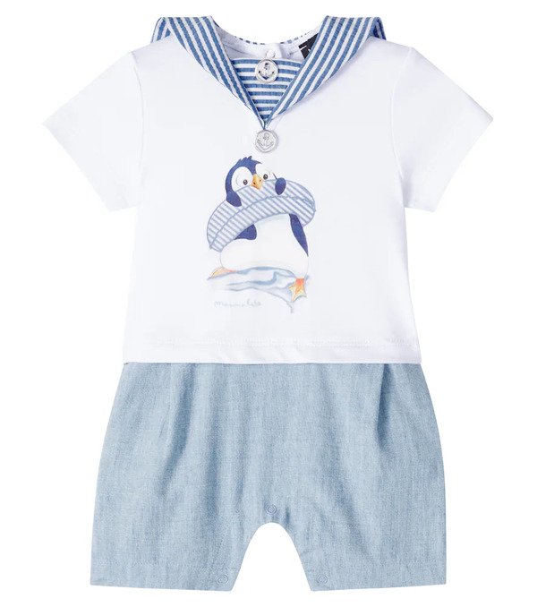  Monnalisa Monnalisa Baby - Top E Pantaloni In Misto Cotone 