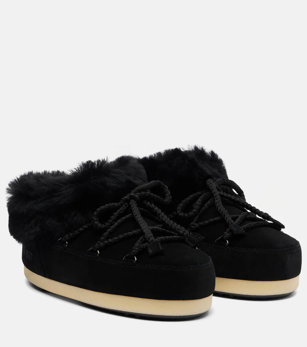  Moon Boot Moon Boot Mules Evx In Suede Con Shearling 
