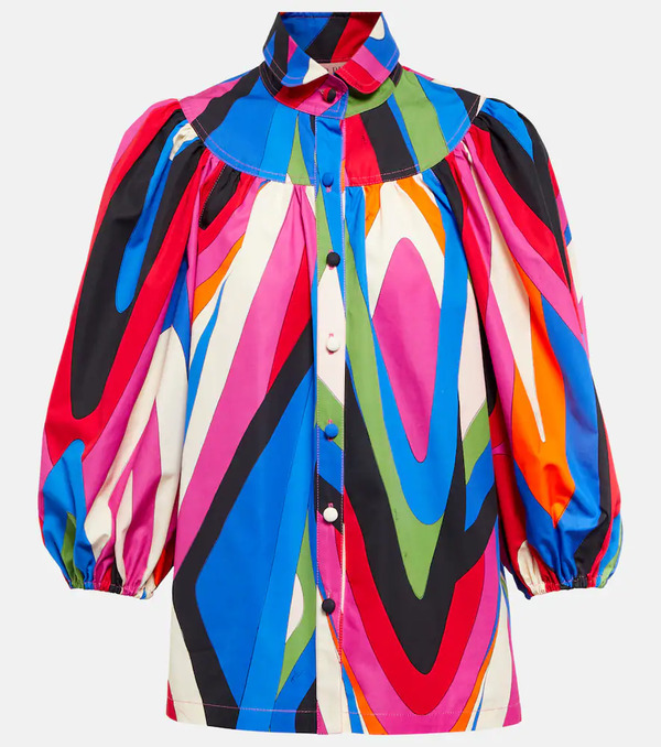  Pucci Pucci Blusa In Cotone Con Stampa 