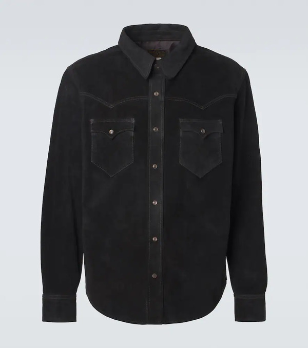  Rrl Rrl Camicia Western In Suede 