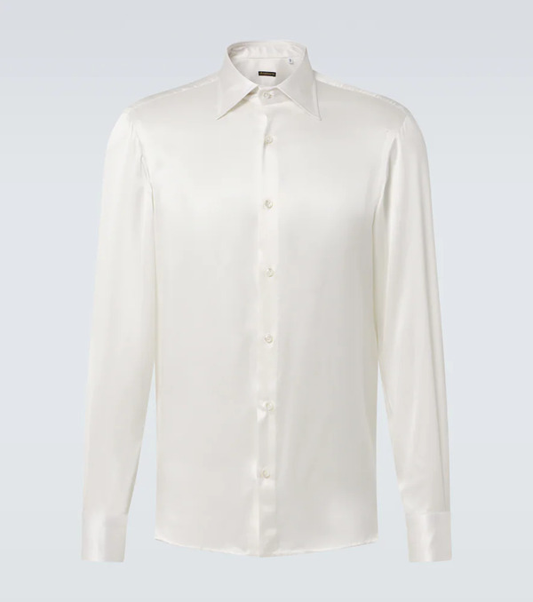  Rubinacci Rubinacci Camicia Da Smoking In Seta 