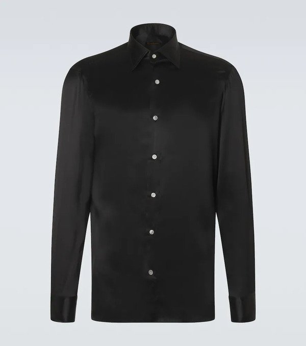  Rubinacci Rubinacci Camicia In Raso Di Seta 