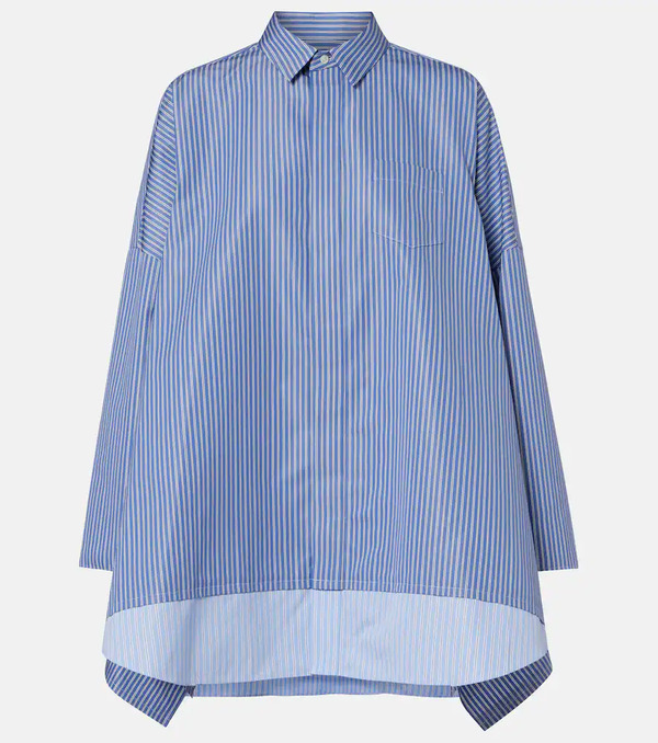  Sacai Sacai Camicia Oversize In Misto Cotone A Righe 