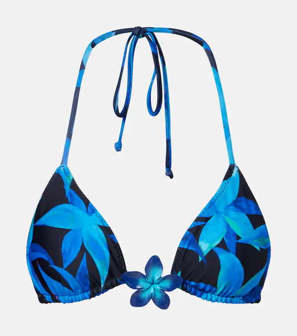  Same Same Top Bikini Island Con Applicazione Floreale 