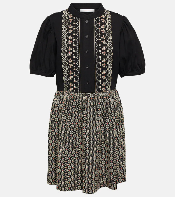  See By Chloe See By Chloé Miniabito In Cotone Con Ricamo 