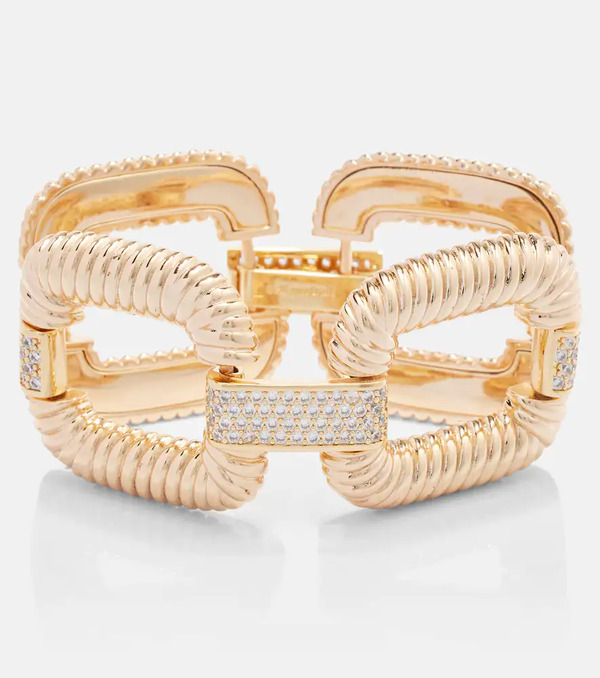  Self-portrait Self-portrait Bracciale Knocker Con Cristalli 