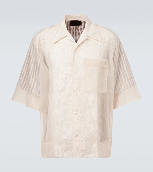  Simone Rocha Simone Rocha Camicia Patchwork Con Pizzo 