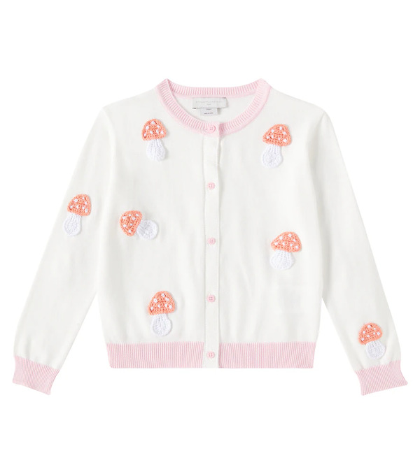  Stella Mccartney Kids Stella Mccartney Kids Cardigan In Cotone Con Crochet 