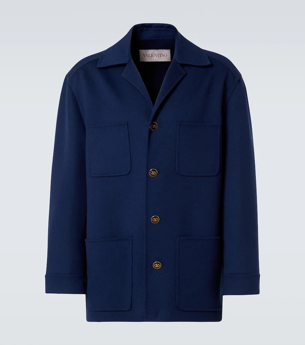  Valentino Valentino Giacca Camicia In Lana E Cashmere 