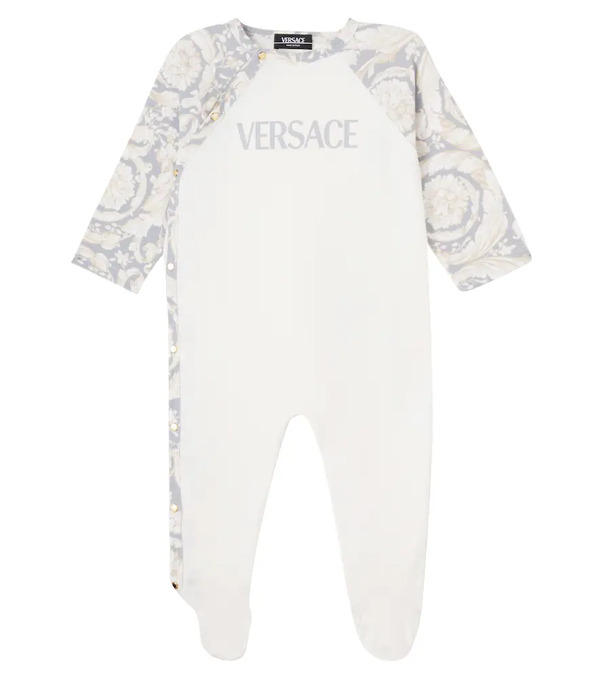  Versace Kids Versace Kids Tutina Barocco In Misto Cotone Con Logo 