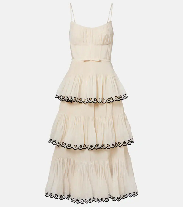  Zimmermann Zimmermann Abito Midi Con Ricamo 