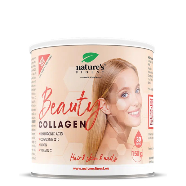  Nature's Finest Nature's Finest Beauty Collagen | Collagene + Acido Ialuronico In Polvere | Blend Di Collagene Idrolizzato | Complesso Ialuronico Beauty | Gusto Limon 