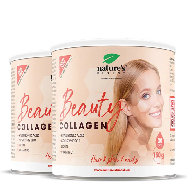  Nature's Finest Nature's Finest Beauty Collagen | Collagene + Acido Ialuronico In Polvere | Blend Di Collagene Idrolizzato | Complesso Ialuronico Beauty | Gusto Limon 