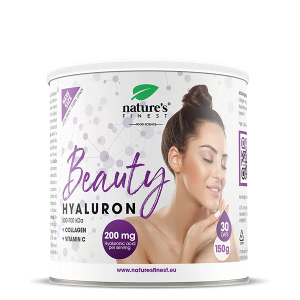  Nature's Finest Nature's Finest Beauty Hyaluron | Peptidi Di Collagene + Acido Ialuronico Per Idratare La Pelle | Bevanda All’acido Ialuronico Per La Pelle | Vitamina 
