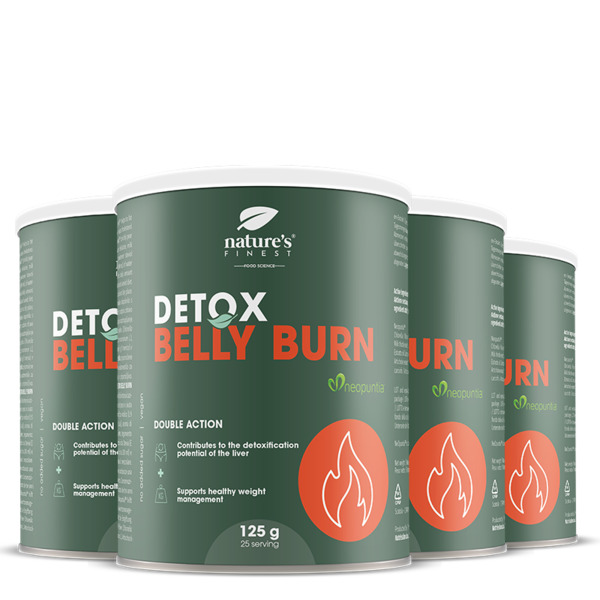  Nature's Finest 100% Belly Burn + Detox | Confezione Da 4 | Biologico | Miglior Bevanda Per La Perdita Di Peso | Vegano Per La Perdita Di Peso | Nature's Finest 