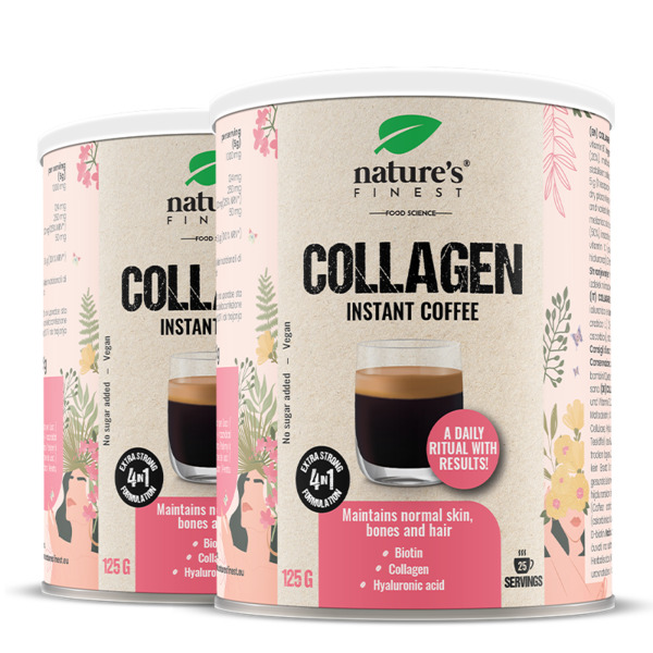  Nature's Finest Collagen Coffee | Combatti Le Rughe | Collagene | Acido Ialuronico | Biotina | Idratazione Della Pelle | Riduci Le Rughe | Arabica Premium 