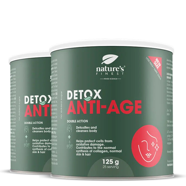  Nature's Finest Nature's Finest Detox Anti-age | Collagene, Clorella, Cardo Mariano E Carciofo | Beauty‑detox Drink Con Vitamina C, Zinco E Biotina 