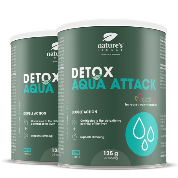  Nature's Finest Nature's Finest Detox Aqua Attack | Cactinea Drink Drenante Per Ridurre La Ritenzione Idrica | Clorella, Cardo Mariano + Carciofo Per Detox E Leggerez 