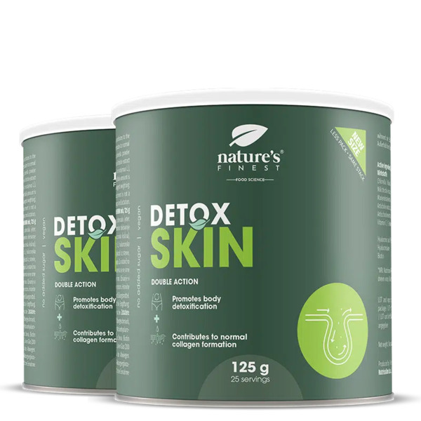  Nature's Finest Nature's Finest Detox Skin | Supporto Detox Pelle + Luminosità | Clorella, Acido Ialuronico, Biotina + Cardo Mariano Per Pelle Più Liscia 