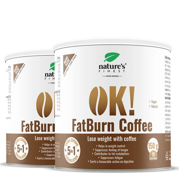  Nature's Finest Nature's Finest Ok!fatburn Coffee | Caffè Snellente Funzionale Per Il Controllo Dell’appetito | L-carnitina + Guaranà Per Metabolismo Ed Energia 